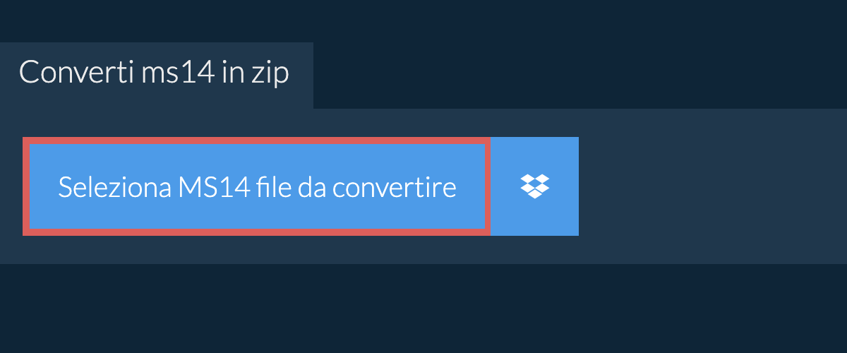 Converti ms14 in zip