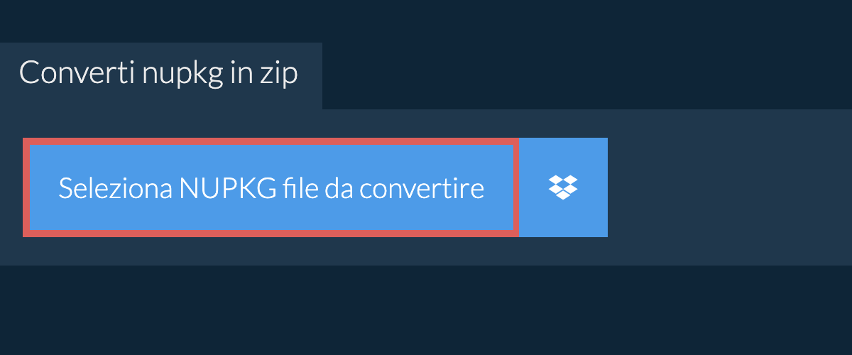 Converti nupkg in zip