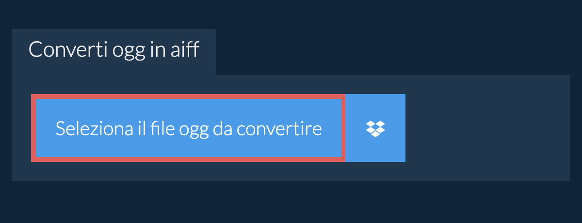 Converti ogg in aiff