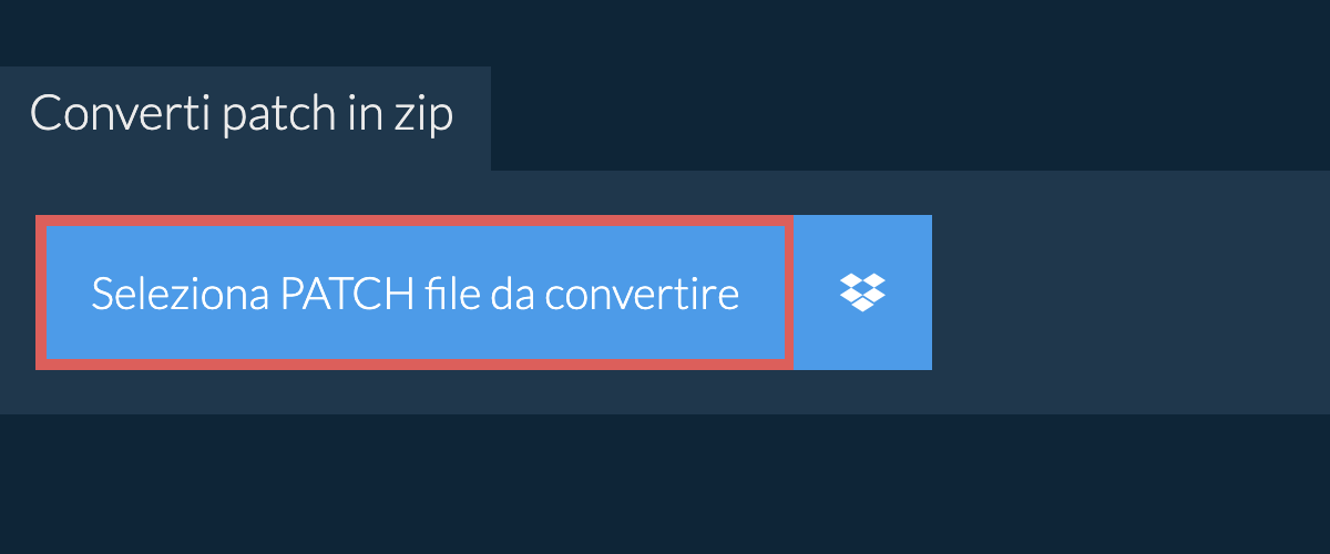 Converti patch in zip