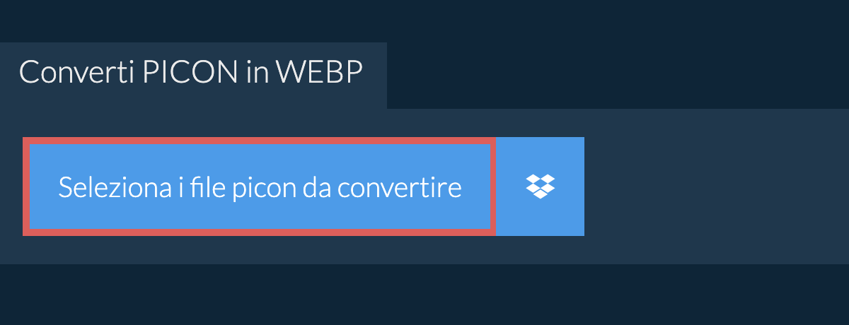 Converti picon in webp