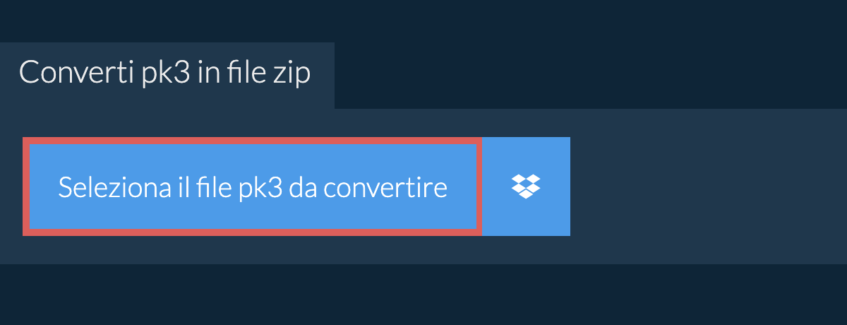 Converti pk3 in file zip