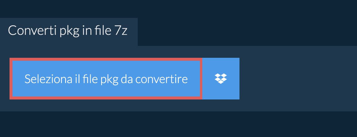 Converti pkg in file 7z