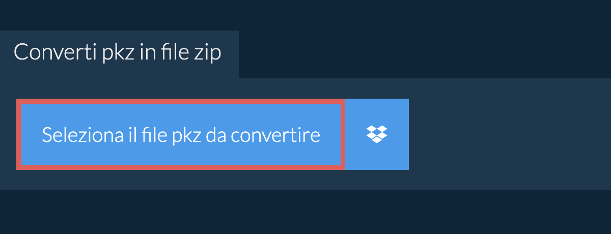 Converti pkz in file zip