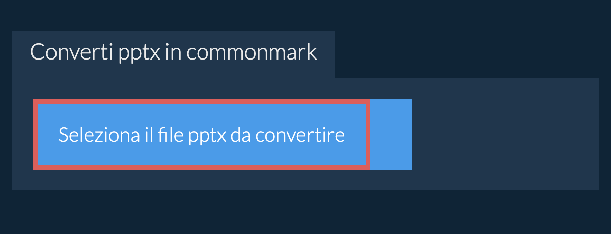 Converti pptx in commonmark