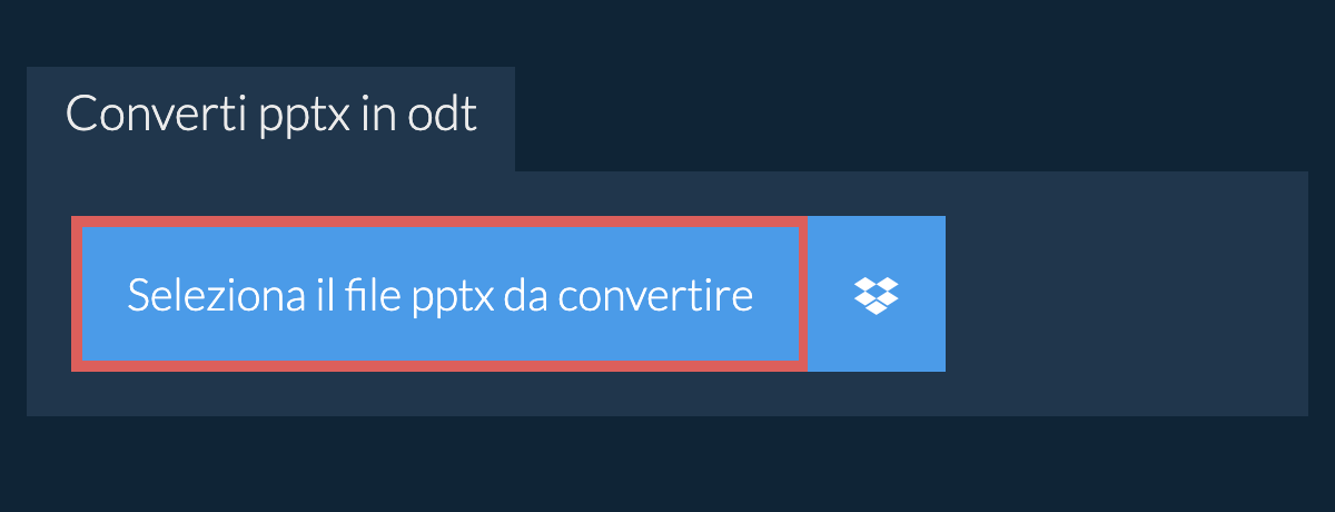 Converti pptx in odt