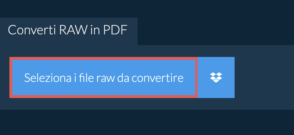 Converti raw in pdf