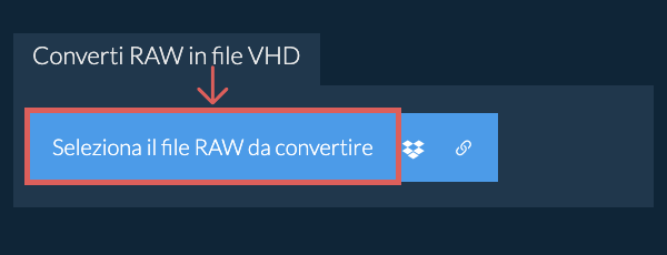 Converti RAW in file VHD