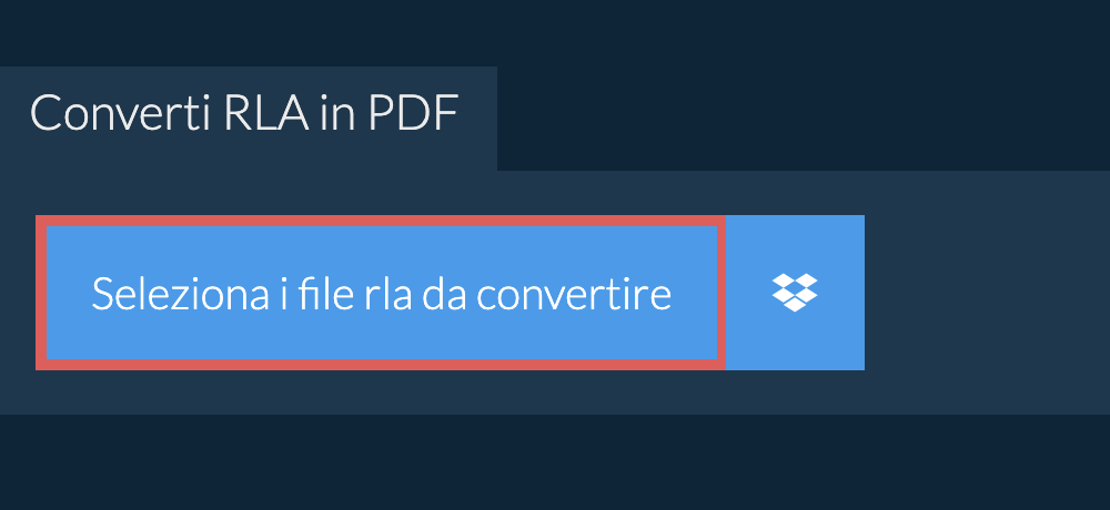 Converti rla in pdf