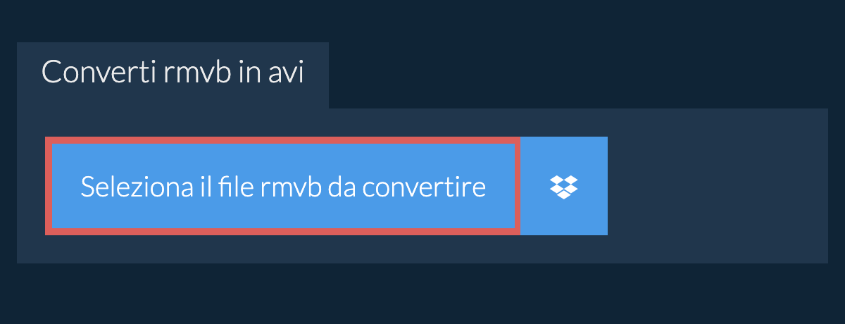 Converti rmvb in avi