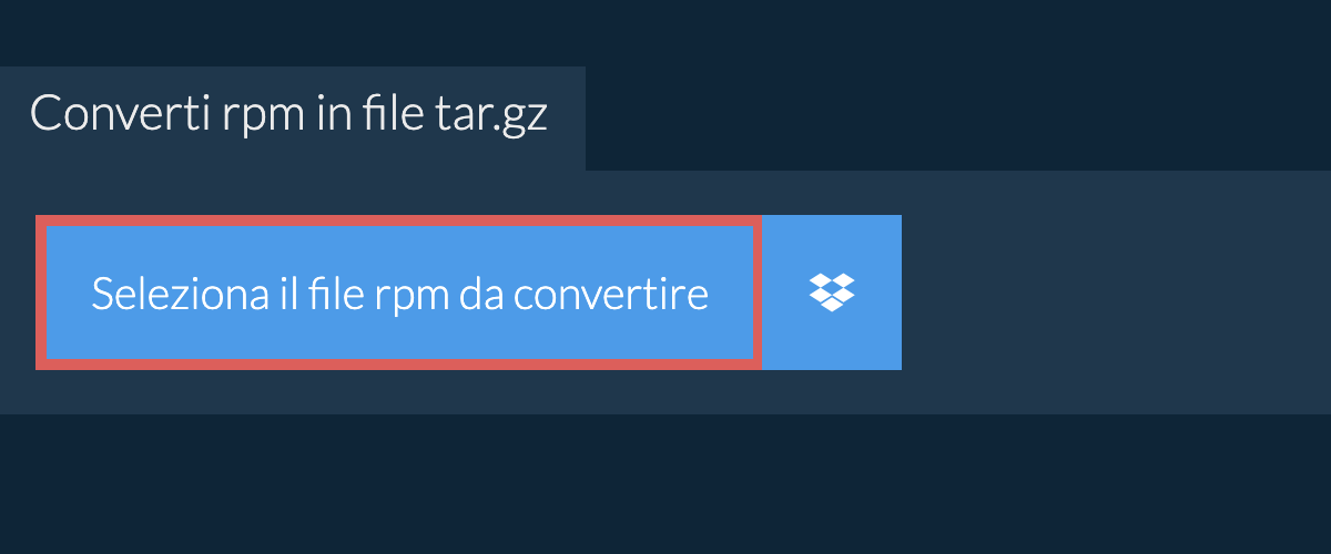 Converti rpm in file tar.gz