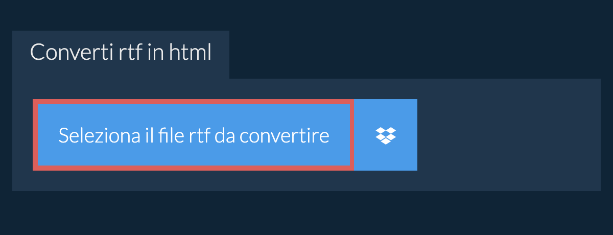 Converti rtf in html