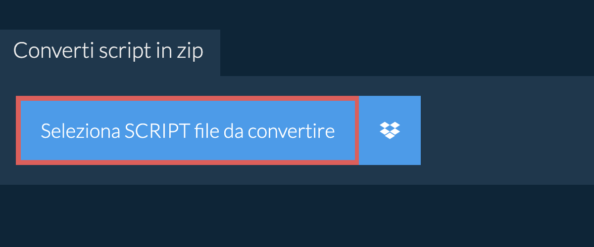 Converti script in zip