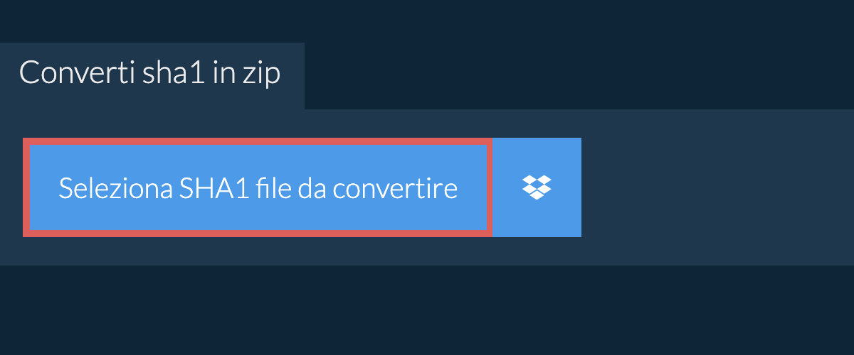 Converti sha1 in zip