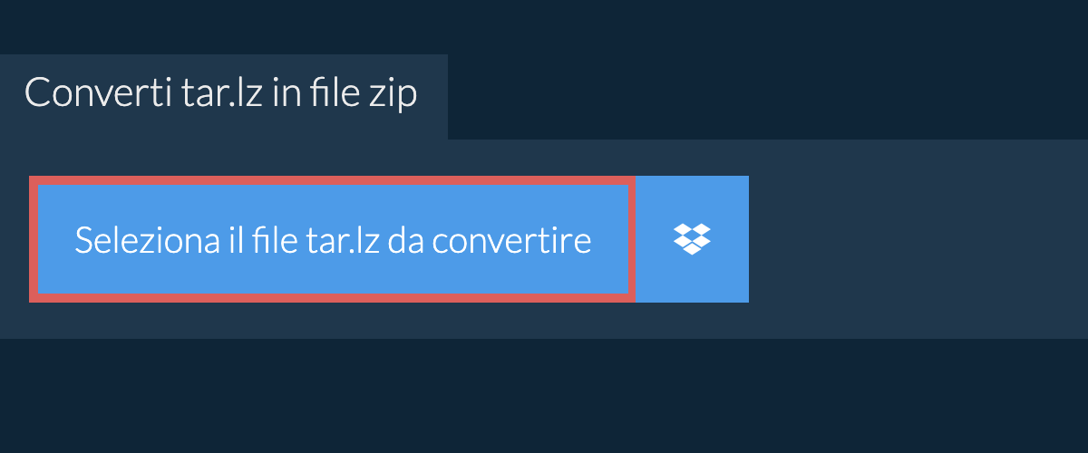 Converti tar.lz in file zip