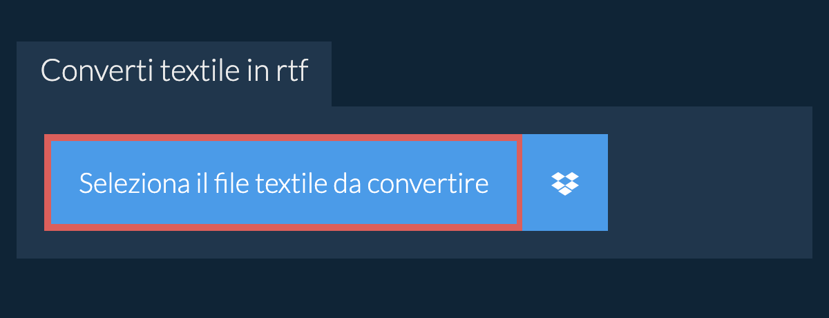 Converti textile in rtf