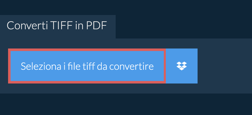 Converti tiff in pdf
