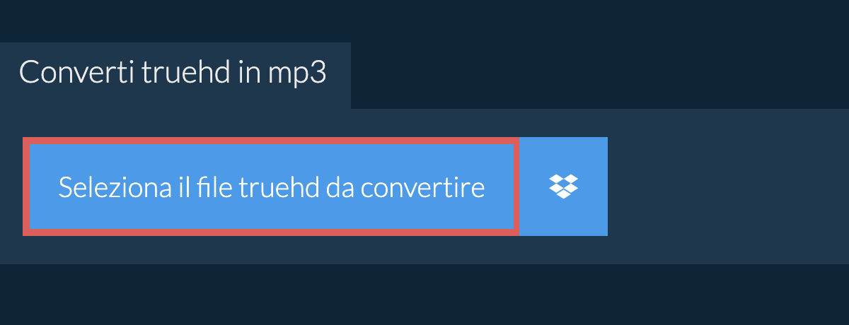 Converti truehd in mp3