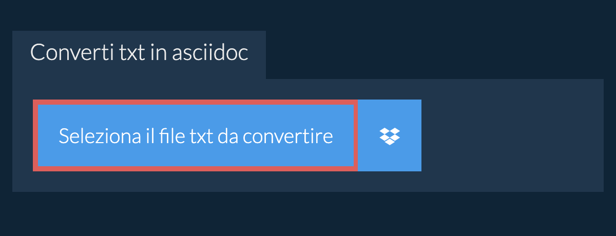 Converti txt in asciidoc