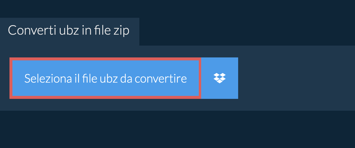 Converti ubz in file zip