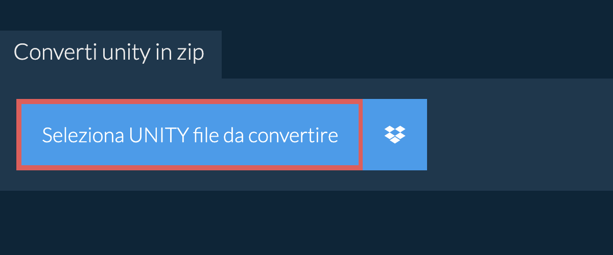 Converti unity in zip