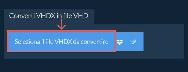 Converti VHDX in file VHD