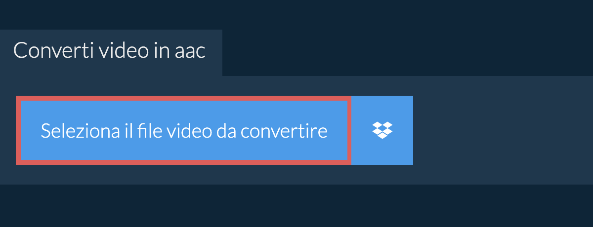 Converti video in aac