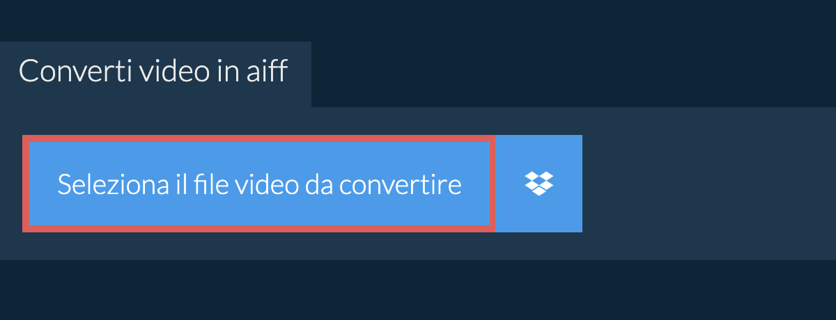 Converti video in aiff