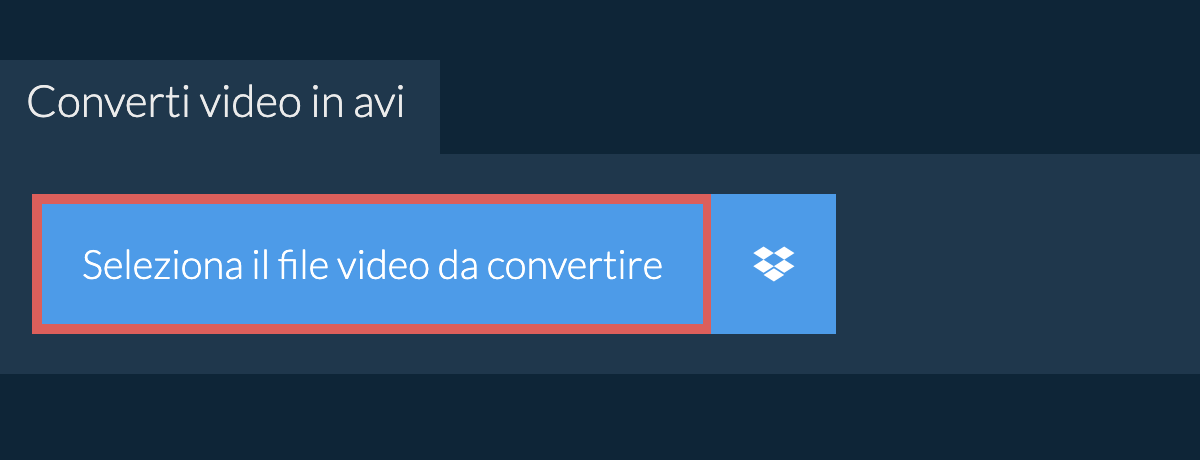 Converti video in avi