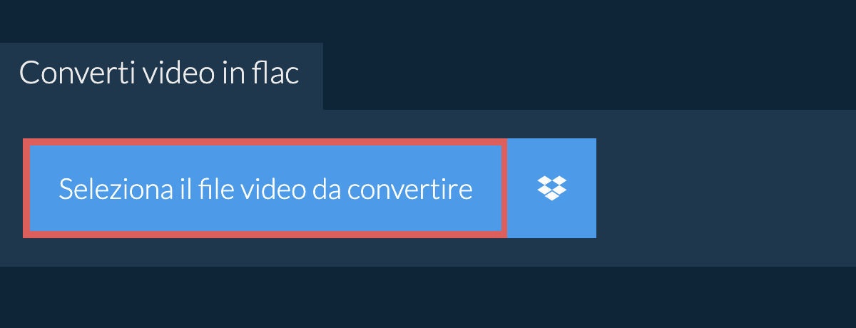 Converti video in flac