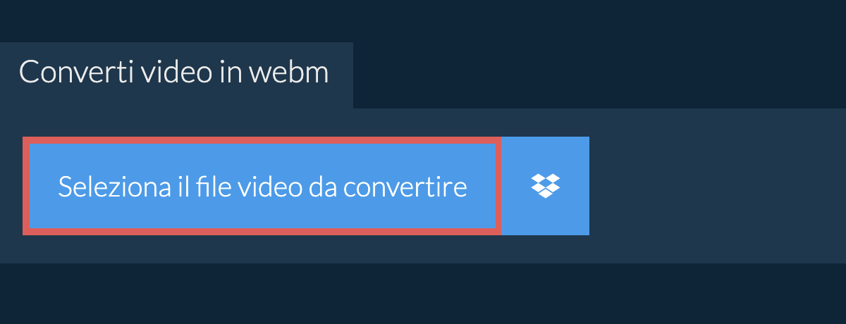 Converti video in webm
