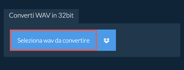 Seleziona wav da convertire