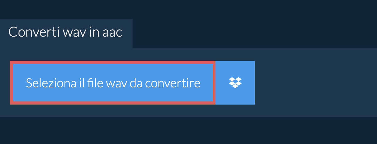 Converti wav in aac