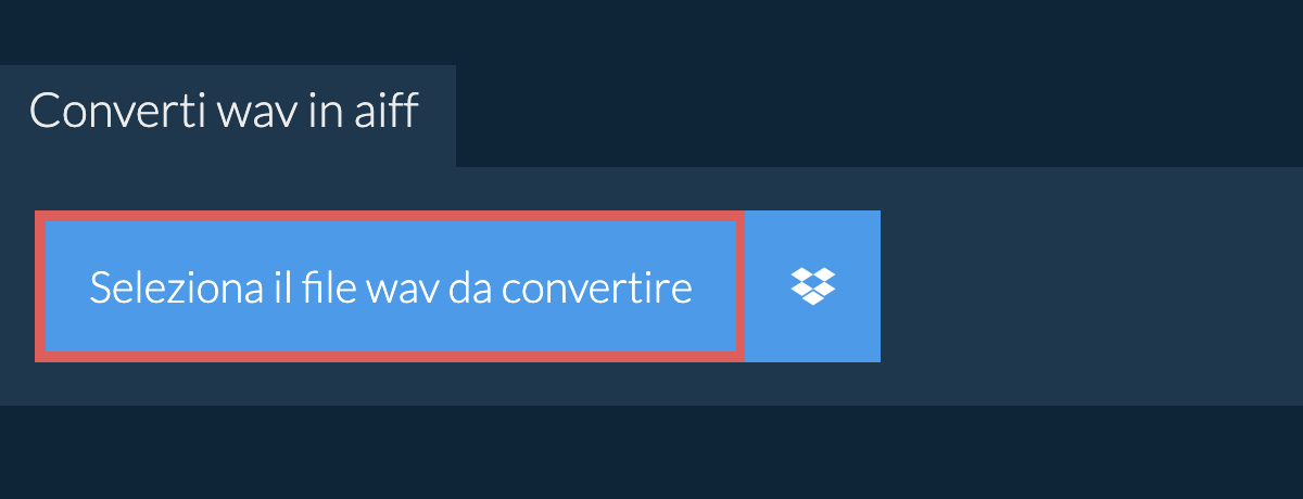 Converti wav in aiff