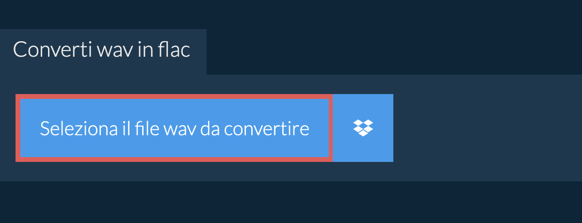 Converti wav in flac