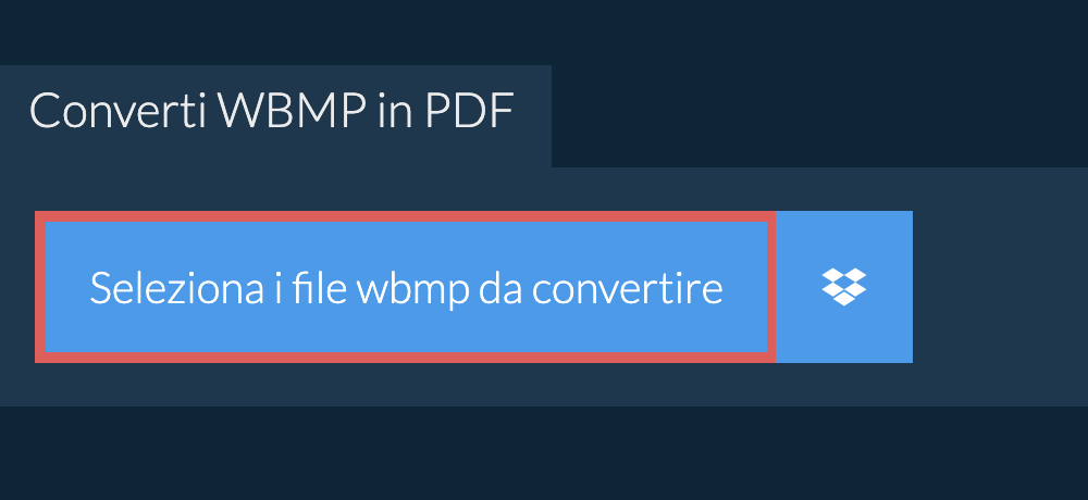 Converti wbmp in pdf