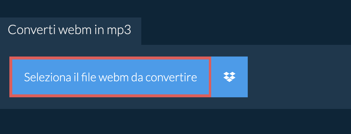 Converti webm in mp3
