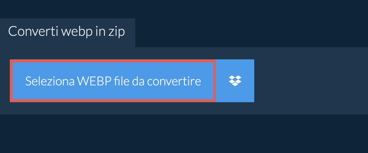 Converti webp in zip