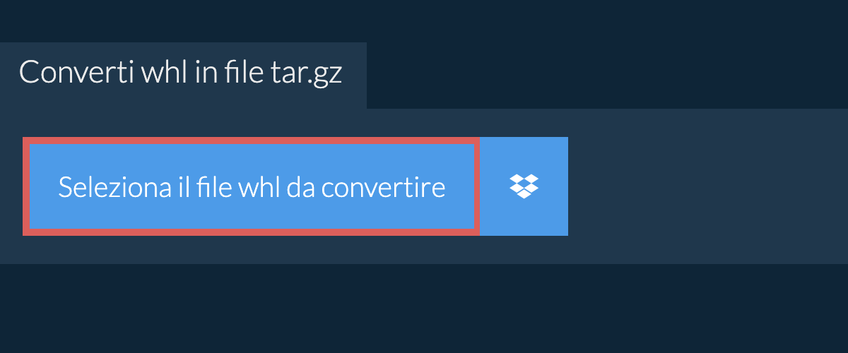 Converti whl in file tar.gz