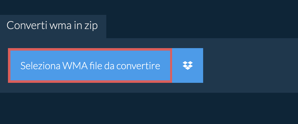 Converti wma in zip