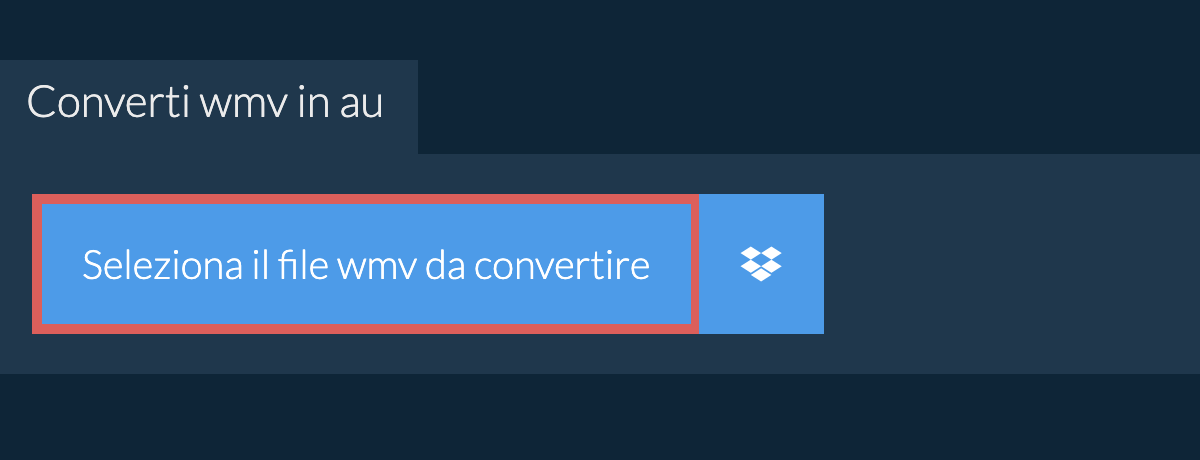 Converti wmv in au