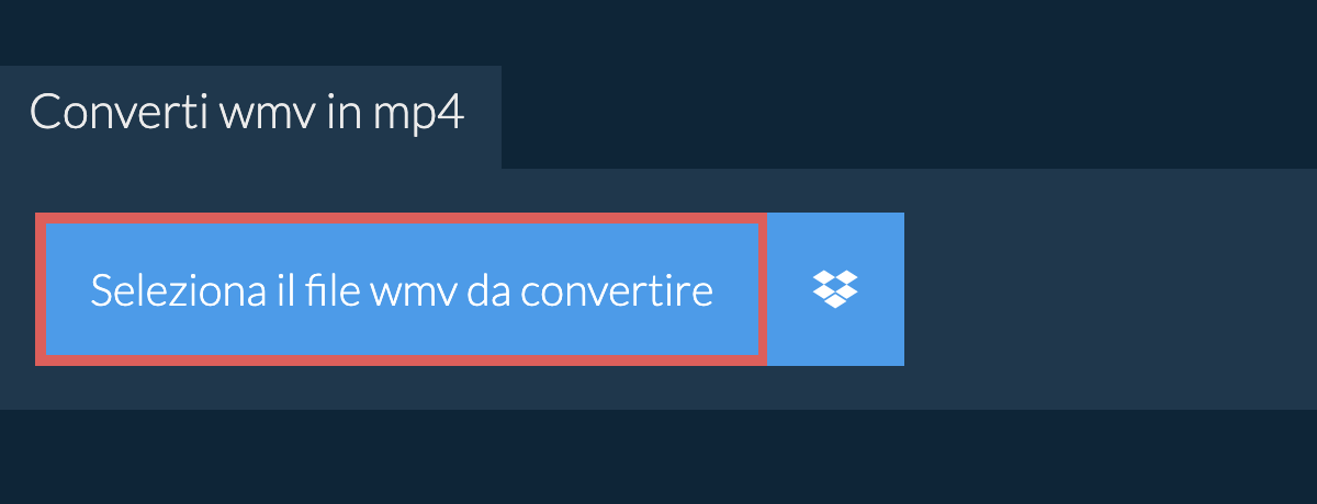 Converti wmv in mp4