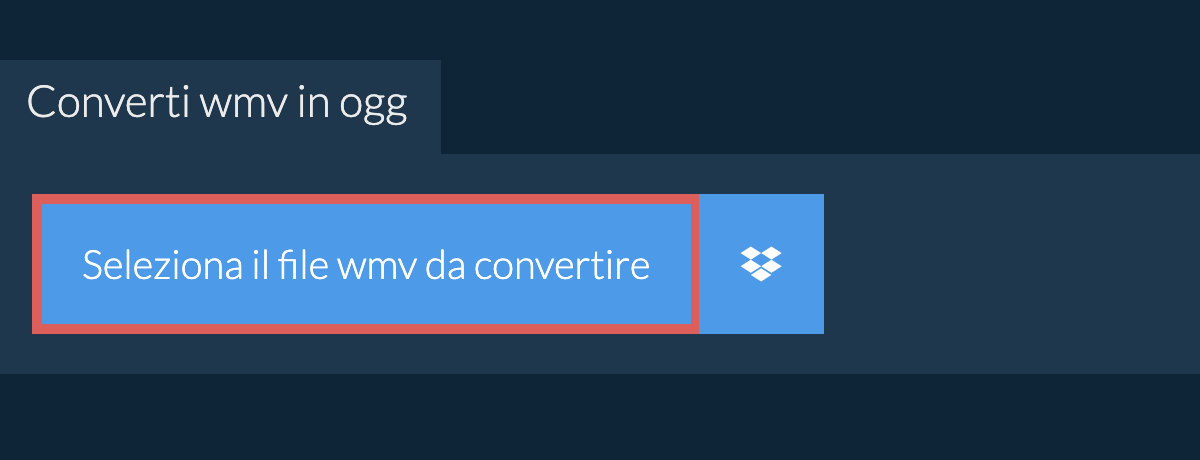 Converti wmv in ogg