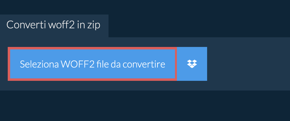 Converti woff2 in zip