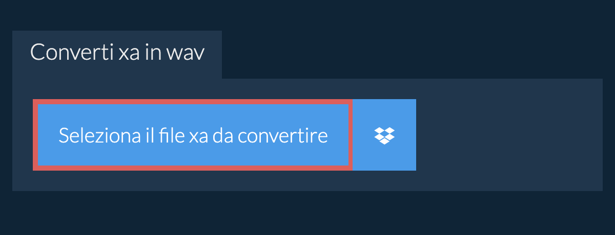 Converti xa in wav