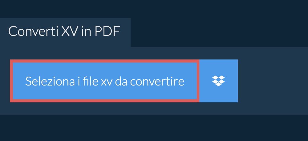 Converti xv in pdf