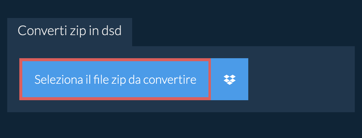 Converti zip in dsd