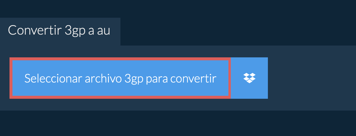 Convertir 3gp a au