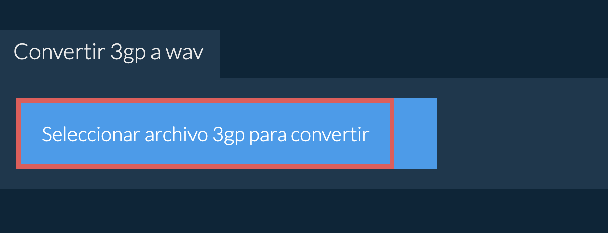 Convertir 3gp a wav