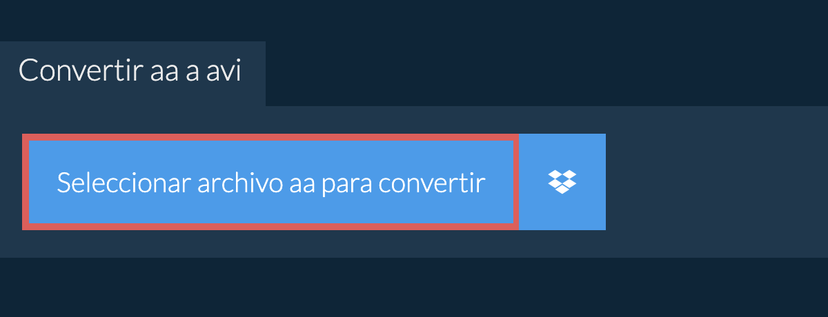 Convertir aa a avi